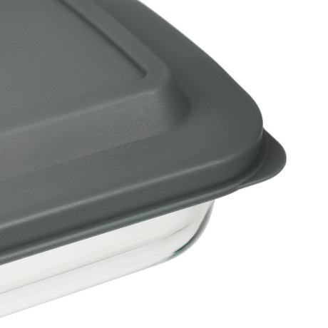 SATOSHI Форма для запекания/хранения жаропрочн. стекло, с крышкой из полипропил. 26,7х16,2х6см, 1л