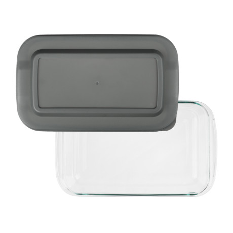 SATOSHI Форма для запекания/хранения жаропрочн. стекло, с крышкой из полипропил. 26,7х16,2х6см, 1л