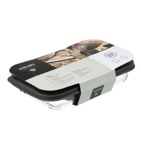 SATOSHI Форма для запекания/хранения жаропрочн. стекло, с крышкой из полипропил. 26,7х16,2х6см, 1л