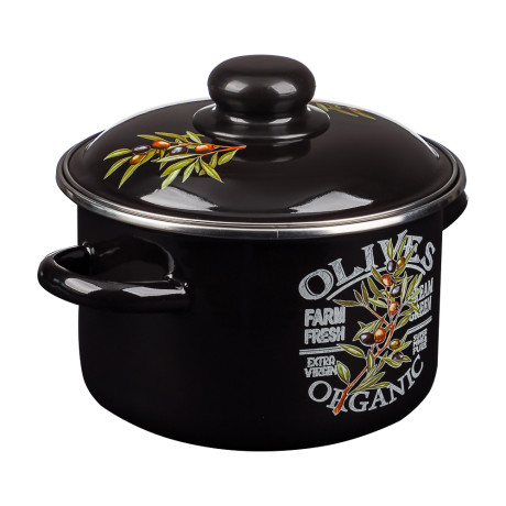 Ветка оливы Кастрюля эмалированная 3л