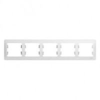 Systeme Electric GLOSSA рамка СУ 5 мест. бел. (горизонт.) GSL000105 (5!)