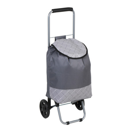 Тележка + сумка, до 30кг тм VETTA, 30х22х86см, 21л, полиэстер, колеса ЭВА d14,5см, цвет серый