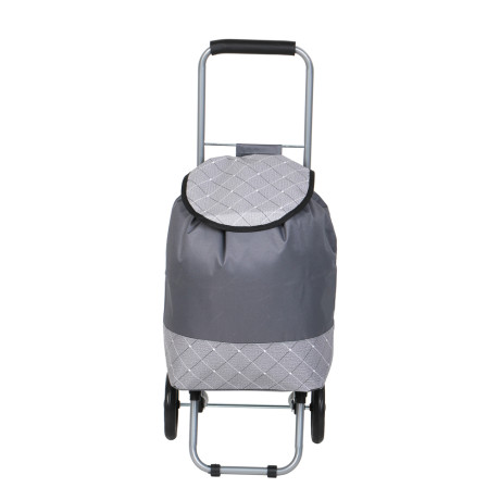 Тележка + сумка, до 30кг тм VETTA, 30х22х86см, 21л, полиэстер, колеса ЭВА d14,5см, цвет серый