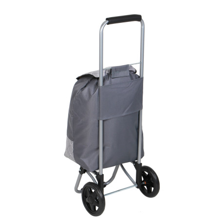 Тележка + сумка, до 30кг тм VETTA, 30х22х86см, 21л, полиэстер, колеса ЭВА d14,5см, цвет серый