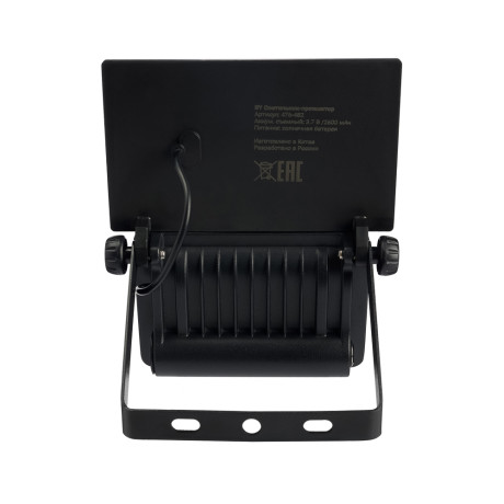 BY Светильник-прожектор с дат. движ., солн. панелью, 20LED, 1600Лм, 3000мАч, IP54, пластик, стекло,2