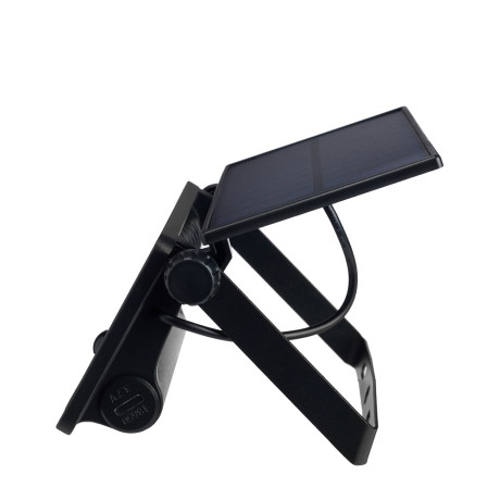 BY Светильник-прожектор с дат. движ., солн. панелью, 20LED, 1600Лм, 3000мАч, IP54, пластик, стекло,2