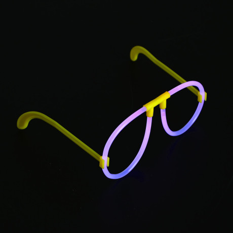 Неоновые очки, ширина очков 15см, пластик, 4 цвета