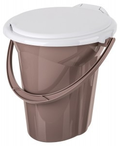 Ведро-туалет "ЛОТОС" 19Л коричневый 431226414 Бытпласт