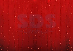 "Гирлянда-занавес ул. Св/д дождь 160LED красн. 2x0,8м/20нит., 8реж. IP44, 10W 235-102 Neon Night