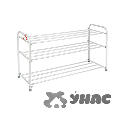 Подставка для обуви Альфа 33 Белый (3-х полочная 80 см ПДОа33Б)