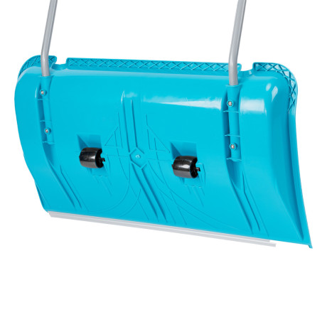 Скрепер для уборки снега, полипропилен, колеса, 750х445х1275 мм, рукоятка с ПВХ, LUXE Palisad