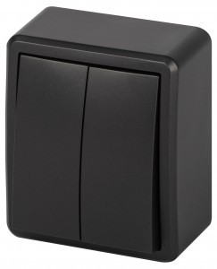 ЭРА Эксперт выкл. ОУ 2 кл. 10А,250В антрацит 11-1204-05 63026