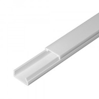 Промрукав Кабель-канал белый 2-й замок в п/э 20х10 (96 м/уп) цена за 1 м PR03.0049