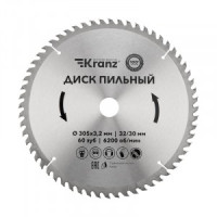 Диск пильный 305 мм х 60 зуб х 32/30 мм KRANZ (цена за шт) KR-92-0135