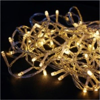 LEEK Гирлянда-нить св/д 100LED 3000К, тепл-белый, 8 реж.,10м,прозрач.провод с вилкой IP20 XMAS 02