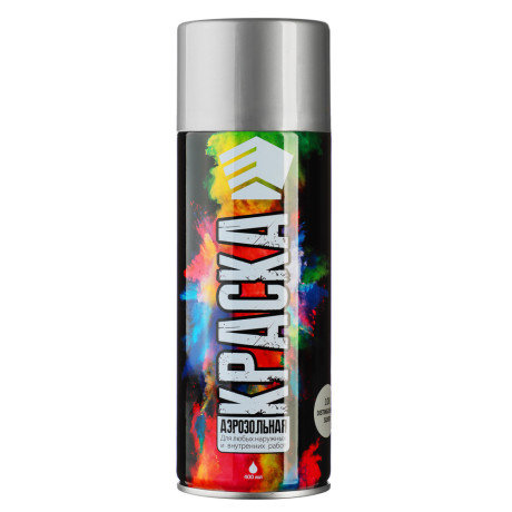 ЕРМАК Краска аэрозоль 400мл, металлик, серебристый (9002/100)