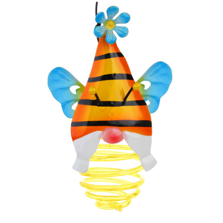 INBLOOM Фонарь на солн.батарее Гномик 52х7.5см,10LED, белый, 1.2V 2/3AAA 150mAh Ni-Cd, металл