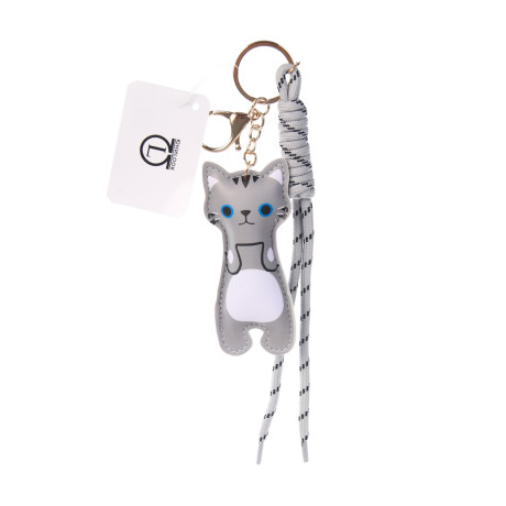 Подвеска брелок шнур паракорд и котик тм ЮL, ПУ, нейлон, металл, 9,5х4,5 см, 3 цвета