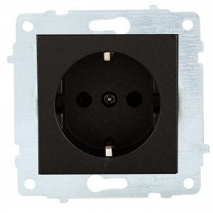 OVIVO мех. роз. СУ 1 мест. (земля) черный металлик (ко всем рамкам) 600-000317-217