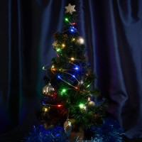 Feron Гирлянда Роса 50LED мультиколор, 5м, IP20,  прозрачный шнур 3м, контроллер CL577 48618