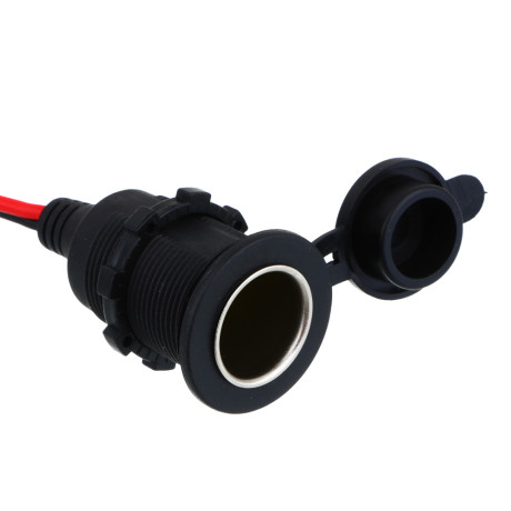 ЕРМАК Патрон прикуривателя с крышкой, на проводах, 0.75 мм2, 120Вт, 100см провод, 12В/10А