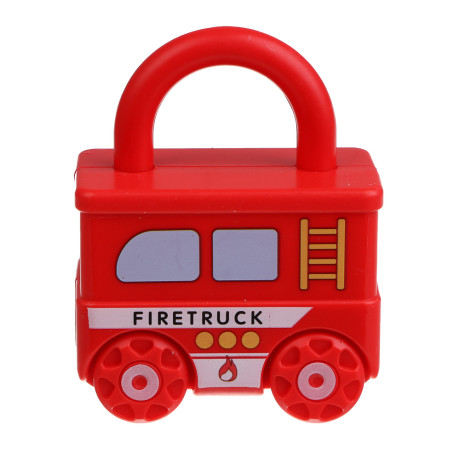 Развивающая игрушка сортер ИГРОЛЕНД "Машинка - замочек" с ключиком, PP, 9х7х3см