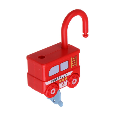 Развивающая игрушка сортер ИГРОЛЕНД "Машинка - замочек" с ключиком, PP, 9х7х3см