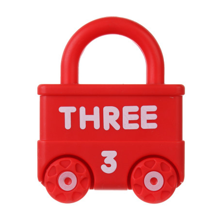 Развивающая игрушка сортер ИГРОЛЕНД "Машинка - замочек" с ключиком, PP, 9х7х3см