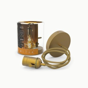 Gauss св-к подвесной E27  Decor PL042 бронзовый E27 1м 110x110x100