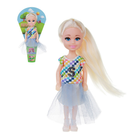 ИГРОЛЕНД Кукла в рожке 15 см, PVC, ABS, 9х3,5х17,5 см, 6 диз.