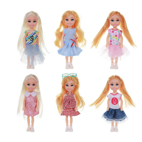 ИГРОЛЕНД Кукла в рожке 15 см, PVC, ABS, 9х3,5х17,5 см, 6 диз.