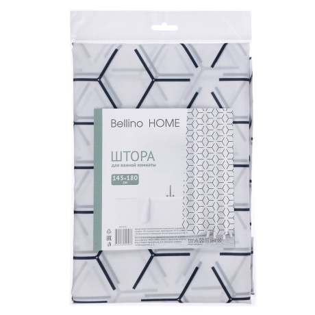 Шторка для ванной, таффета, 145x180см, ШТТФ056-13071