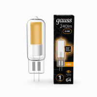 Gauss лампа G4 220V 3.5W(240lm) 3000 3K 50x14 стекло 107807103