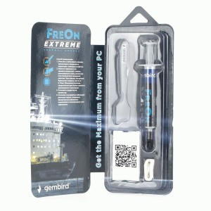 Термопаста Gembird FreOn Extreme GF-41-1.5 для радиаторов, 2 г, шприц, салф., 2 шпателя, 18290