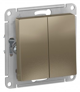 Systeme Electric AtlasDesign мех. выкл. СУ 2 кл. шампань (пл.осн.) ATN000551 (10!)