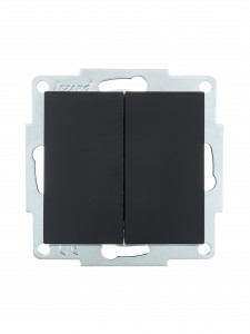 Lezard VESNA мех. выкл. СУ 2 кл. 10А  черный бархат (корп. ABS)    742-4288-101