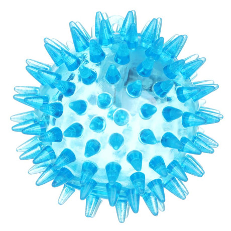 ИГРОЛЕНД Мяч световой "Попрыгунчик-Шипы" прозрачный, 3хLR41, резина, d6,5см, 6 цветов