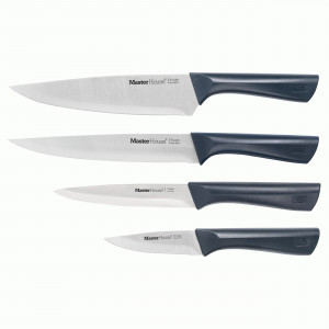 Набор ножей Юджин 4предм. (поварск,раздел,универс,д/овощей) пластик.рукоятка 84036 Master House
