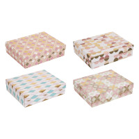 Коробка складная 27x20,5x6,8см, бумага, 4 дизайна