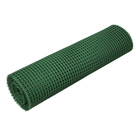 Решетка заборная в рулоне, облегченная, 0.8 х 20 м, ячейка 17 х 14 мм, пластиковая, зеленая,
