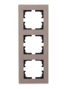 Lezard VESNA рамка акрил СУ 3 мест., верт., кофейная матовая 742-M6780-153