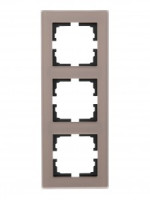 Lezard VESNA рамка акрил СУ 3 мест., верт., кофейная матовая 742-M6780-153