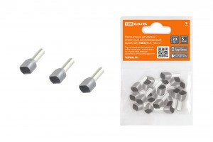 TDM наконечник-гильза втулочный изолир. НШВИ(2) 4,0х12 Серый (уп.20шт, цена за уп) SQ0568-0057