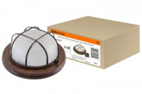 TDM Св-к НПБ1302 венге круг с реш. 60W IP54 (сталь, термостойкое стекло) (8!) SQ0303-0433