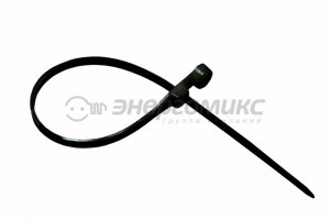 REXANT хомут нейлоновый под винт 3,6х150 черный (уп. 100шт., цена за уп.) (10!) 07-0155