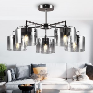 Rivoli люстра 2078-305 Bonnie 5хЕ14 40W 630х630х310 черный жемчуг, дымчатый 55611