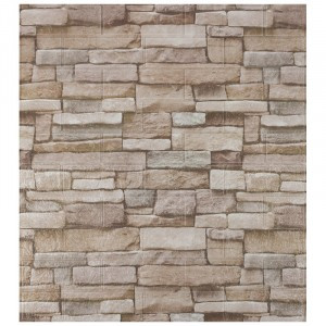 Панель самоклеящаяся Кирпич 70х77см, бежево-коричневый, 105725, Рыжий Кот