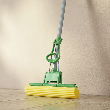 VETTA Швабра ПВА стальная телескоп. ручка, 110см, один ряд роликов