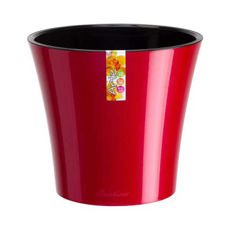 Кашпо АРТЕ 2 л Красный Черный Сантино х30