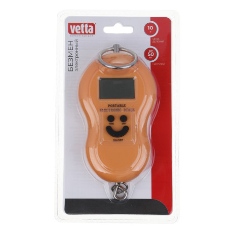 Безмен электронный тм VETTA, вертикальный, ЖК-дисплей, макс. нагрузка 50кг, 2xААА, 3 цвета